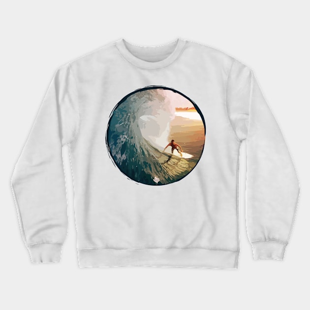 Texas Style Lone Surfer Crewneck Sweatshirt by CamcoGraphics